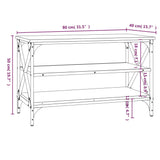 TV-Schrank Braune Eiche 80x40x50 cm Holzwerkstoff