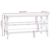 TV cabinet Brown oak 100x40x50 cm Engineered wood