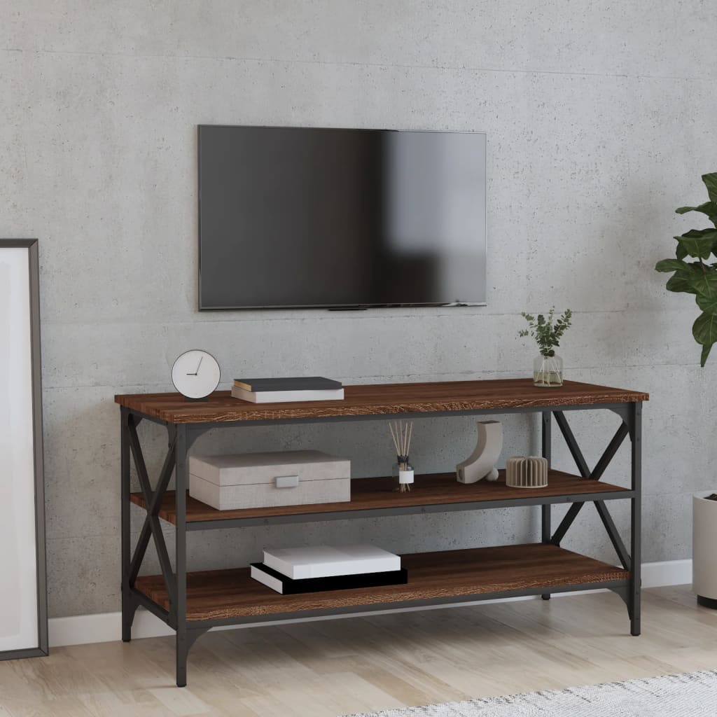 Meuble TV Chêne marron 100x40x50 cm Bois d'ingénierie