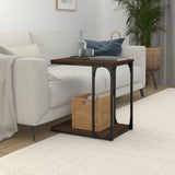 Side table Brown oak 50x35x52 cm Engineered wood