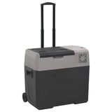 Cooler with wheel and handle black and gray 30 L polypropylene