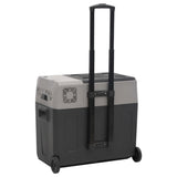 Cooler with wheel and handle black and gray 30 L polypropylene