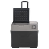 Cooler with wheel and handle black and gray 30 L polypropylene