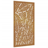 Garden wall decoration 105x55 cm corten steel leaf design