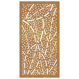 Garden wall decoration 105x55 cm corten steel leaf design