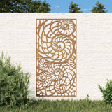 Garden wall decoration 105x55 cm corten steel shell design