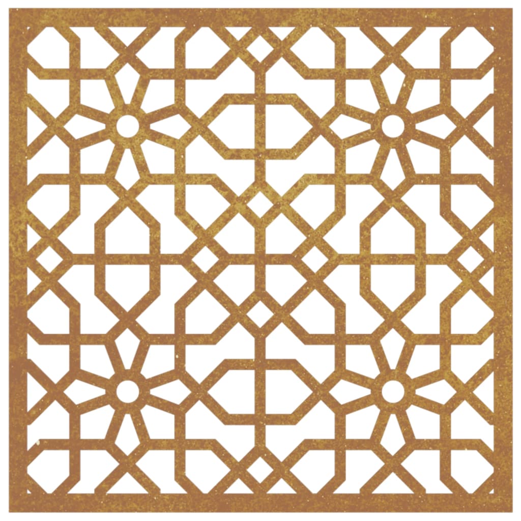 Garden wall decoration 55x55 cm corten steel Moorish design