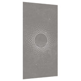 Garden wall decoration 105x55cm corten steel sun design