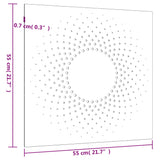Gartenwanddekoration 55x55 cm Sonnendesign aus Cortenstahl