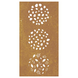 Garden wall decoration 105x55 cm corten steel leaf design