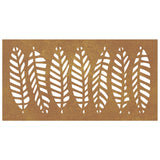 Garden wall decoration 105x55 cm corten steel leaf design