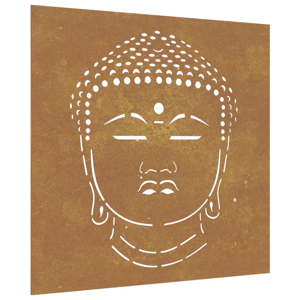 Garden wall decoration 55x55 cm Buddha head motif