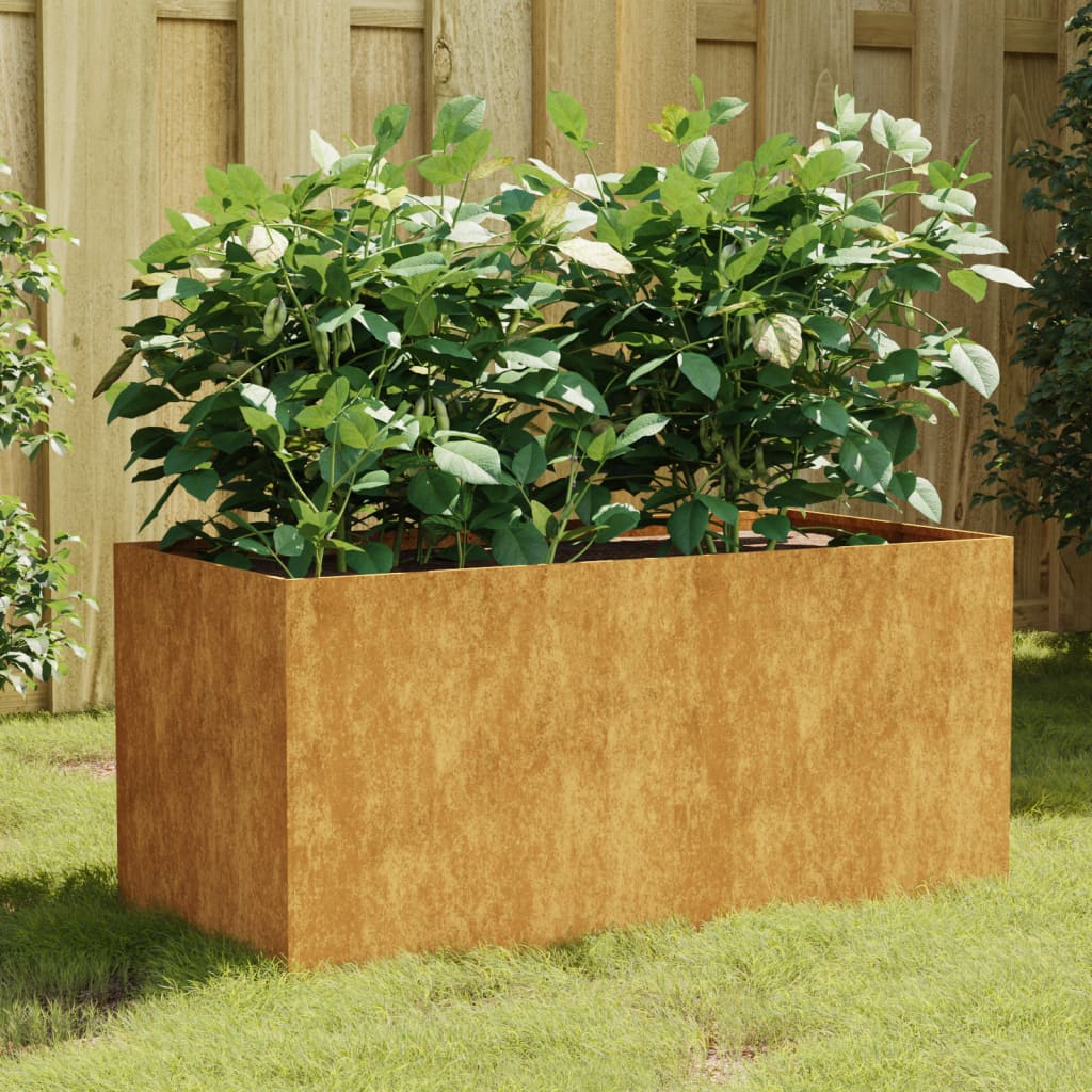 Jardinière 80x40x40 cm acier corten