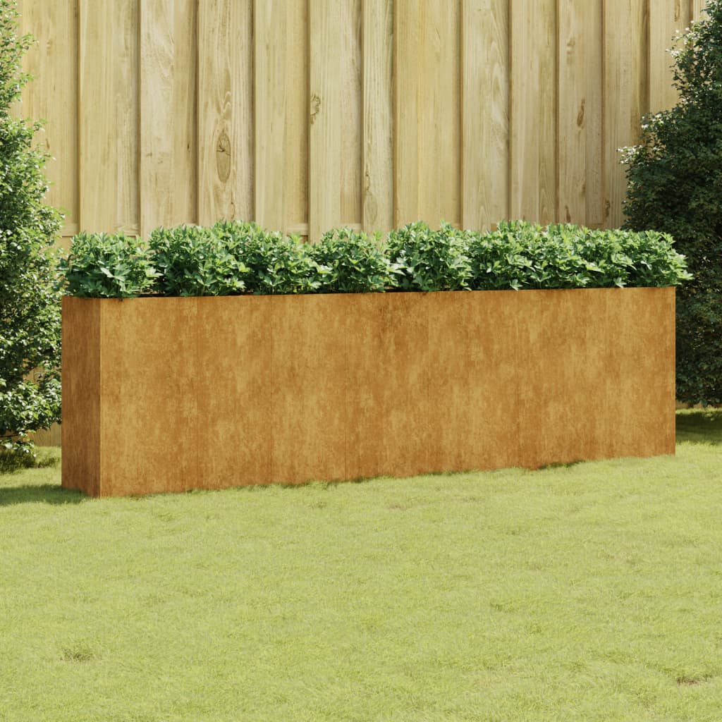 Raised garden bed 280x40x80 cm corten steel