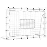 Filet de rebond de football blanc noir 184x61x123 cm acier PE