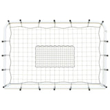 Filet de rebond de football blanc noir 184x61x123 cm acier PE