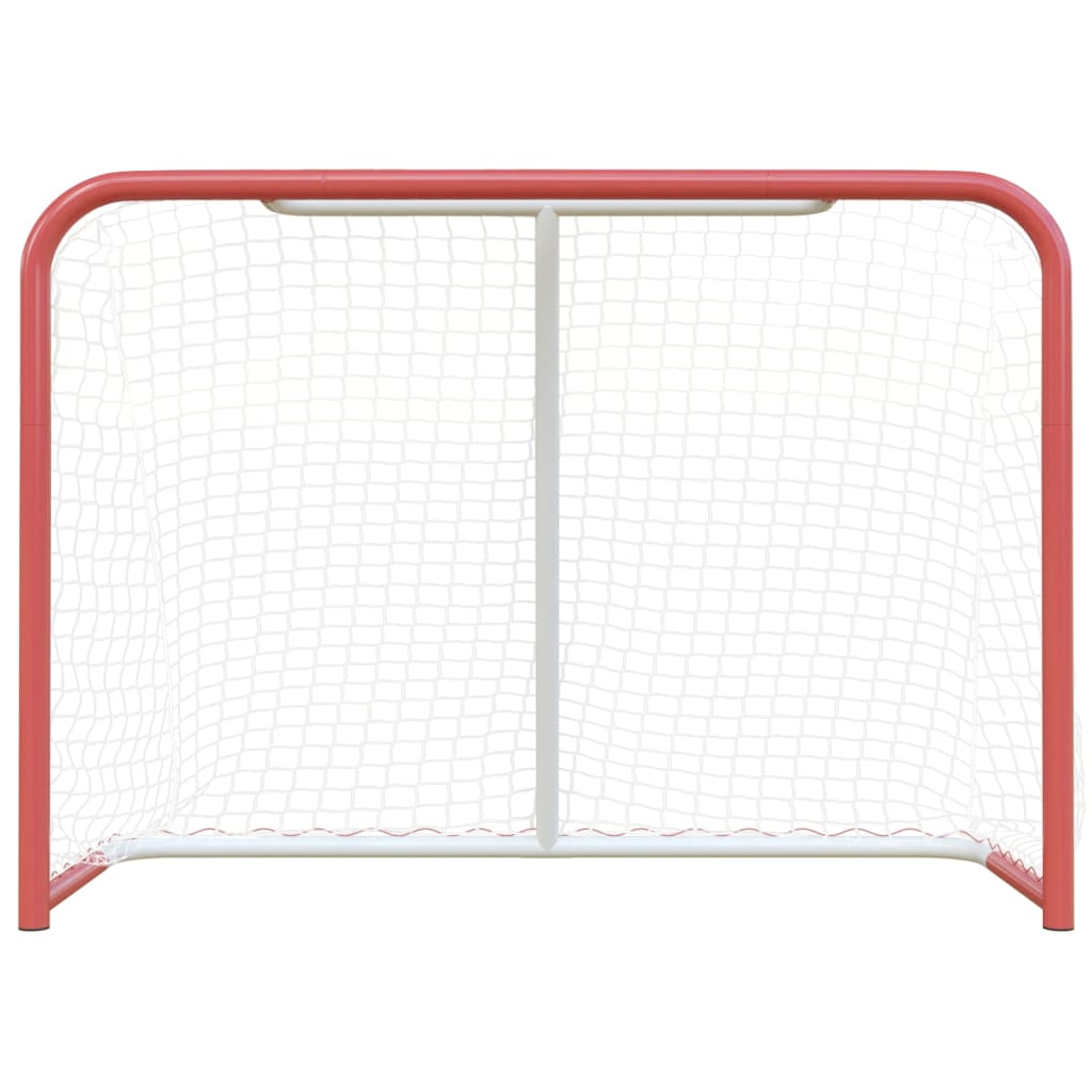 But de hockey avec filet rouge et blanc 153x60x118 cm