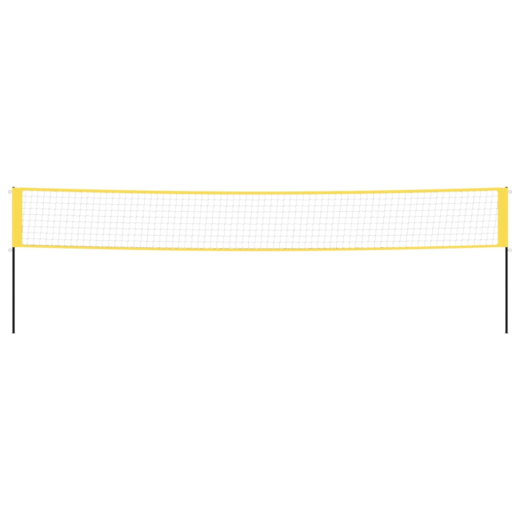 Yellow and black badminton net 600x155 cm PE fabric