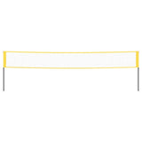 Yellow and black badminton net 600x155 cm PE fabric