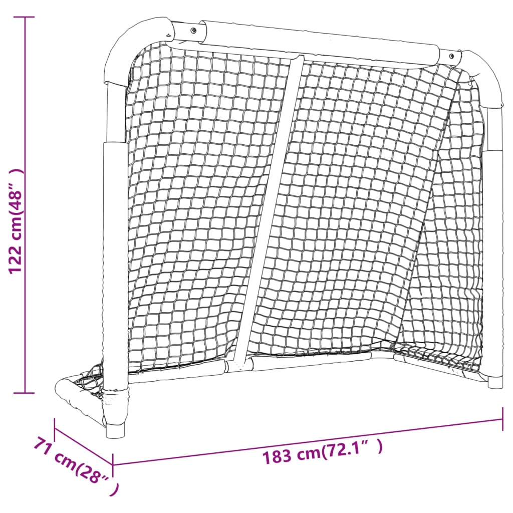 But de hockey rouge et blanc 183x71x122 cm polyester