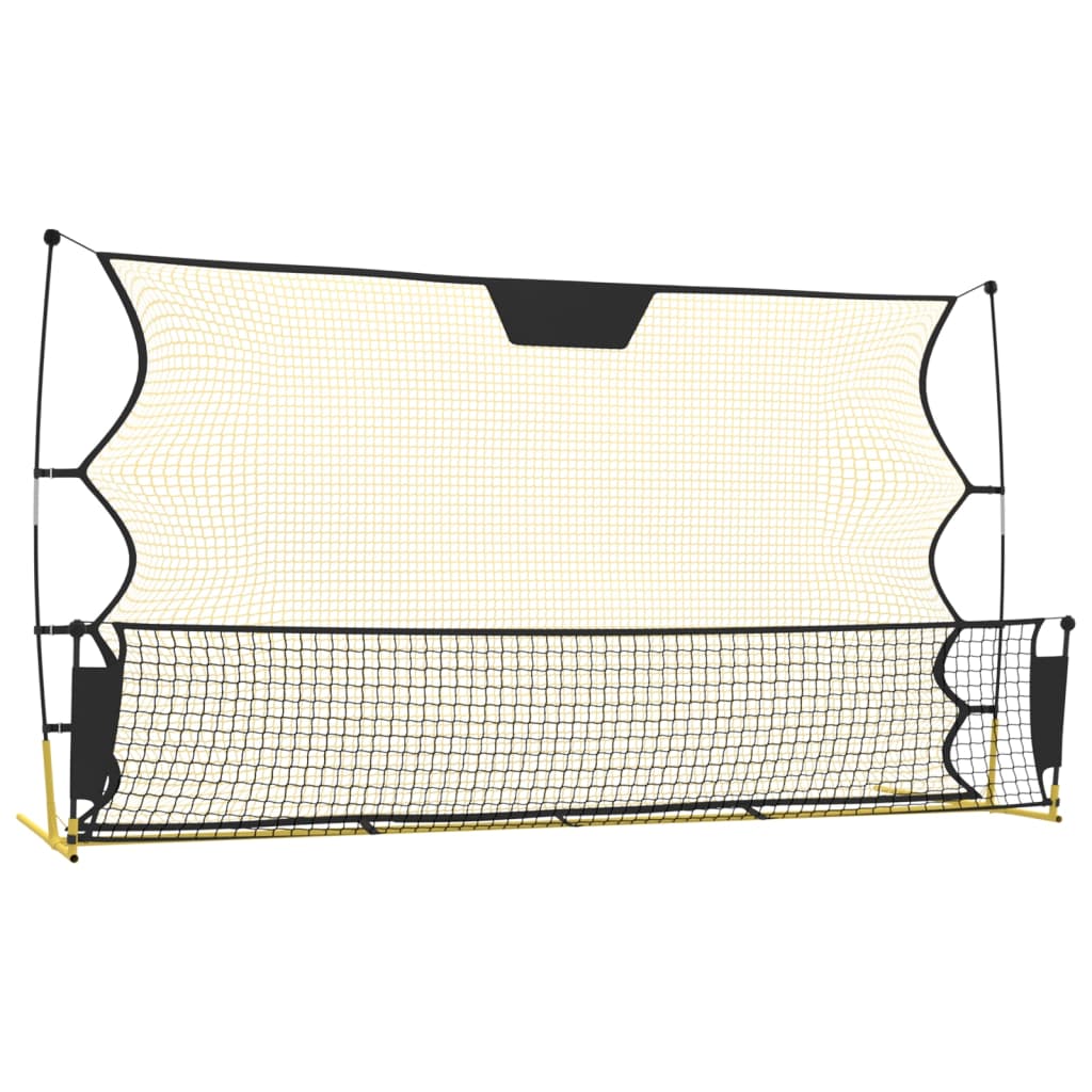 Fußball-Abprallnetz schwarz/gelb 183x85x120 cm Polyester