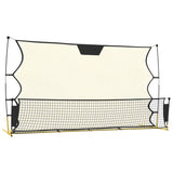 Filet de rebond de football noir/jaune 183x85x120 cm polyester