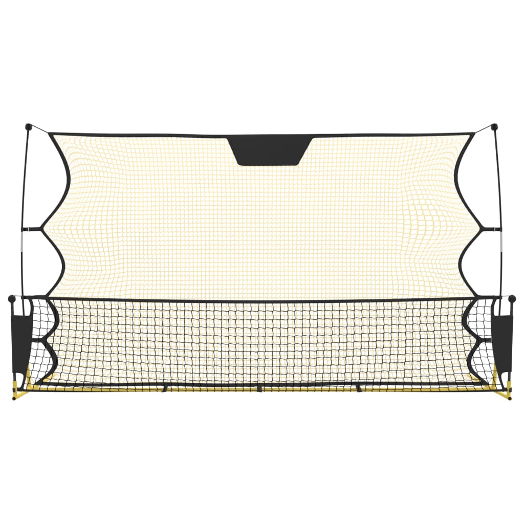 Filet de rebond de football noir/jaune 183x85x120 cm polyester