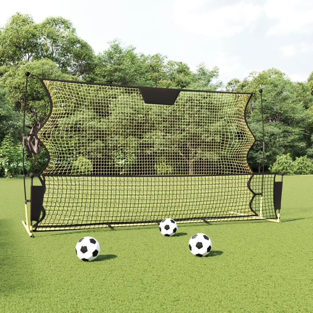 Fußball-Abprallnetz schwarz/gelb 183x85x120 cm Polyester