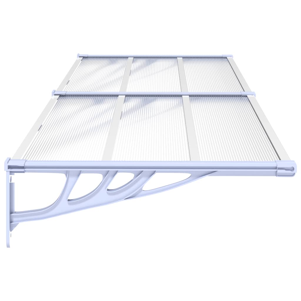 Auvent de porte Gris et transparent 239x90 cm Polycarbonate