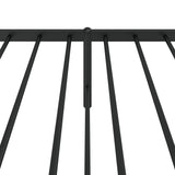 Cadre de lit métal sans matelas avec tête de lit noir 75x190 cm