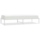 Cadre de lit métal sans matelas blanc 75x190 cm