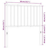 Tête de lit métal blanc 75 cm