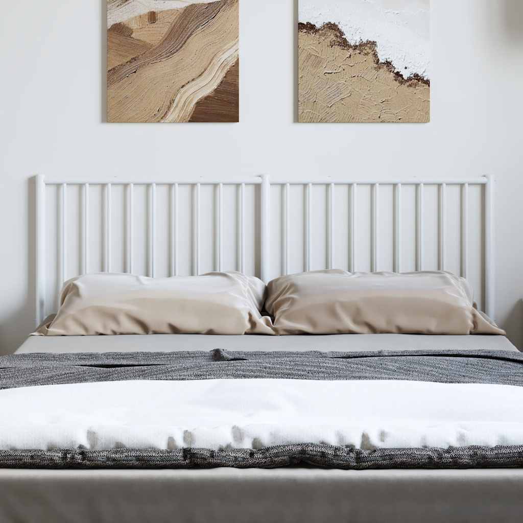 Tête de lit métal blanc 135 cm