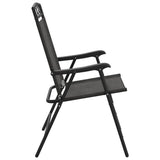 Chaises de jardin pliables lot de 2 en acier et textilène