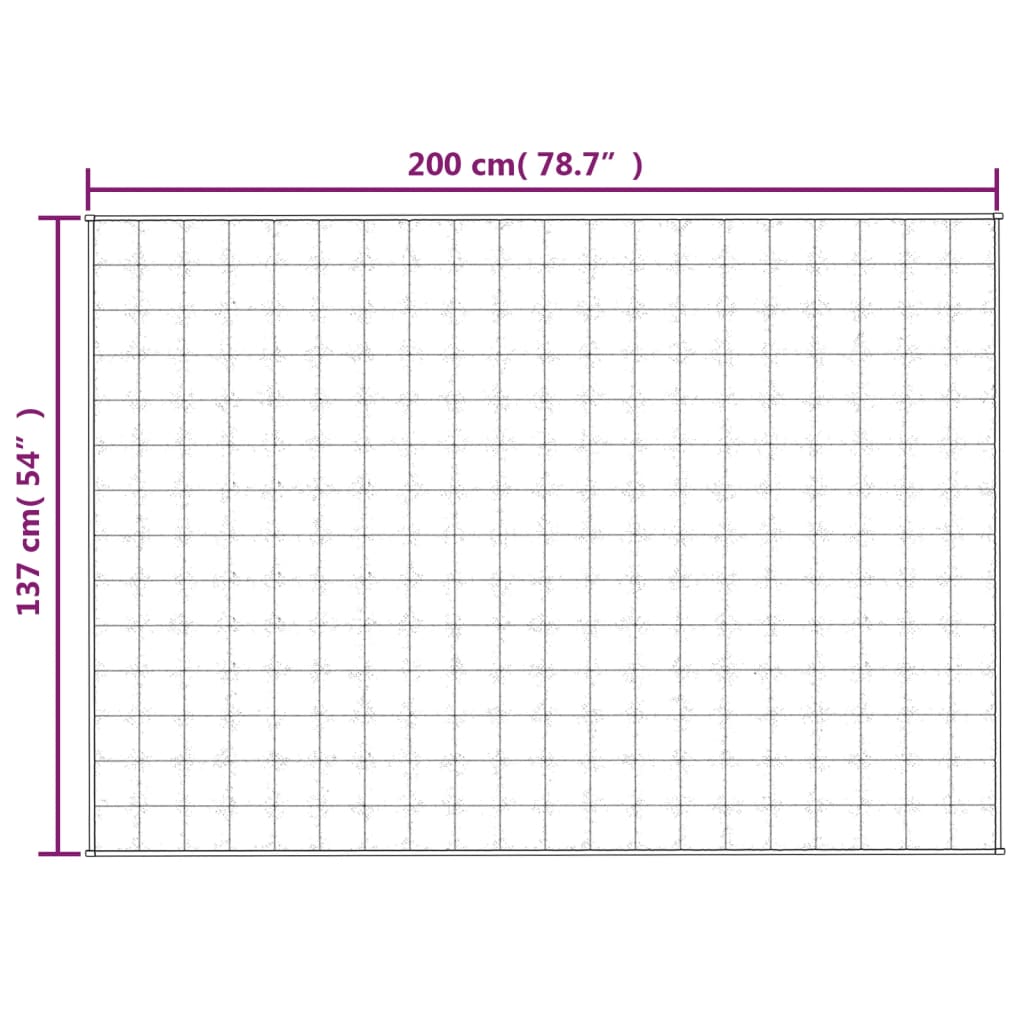 Gewichtsdecke Blau 137x200 cm 10 kg Stoff