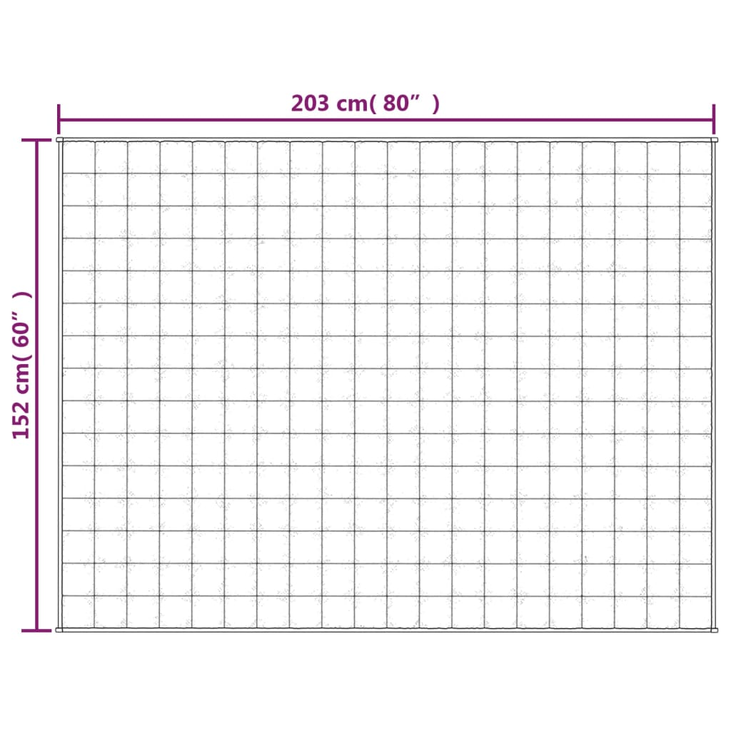 Gewichtsdecke Hellcreme 152x203 cm 11 kg Stoff