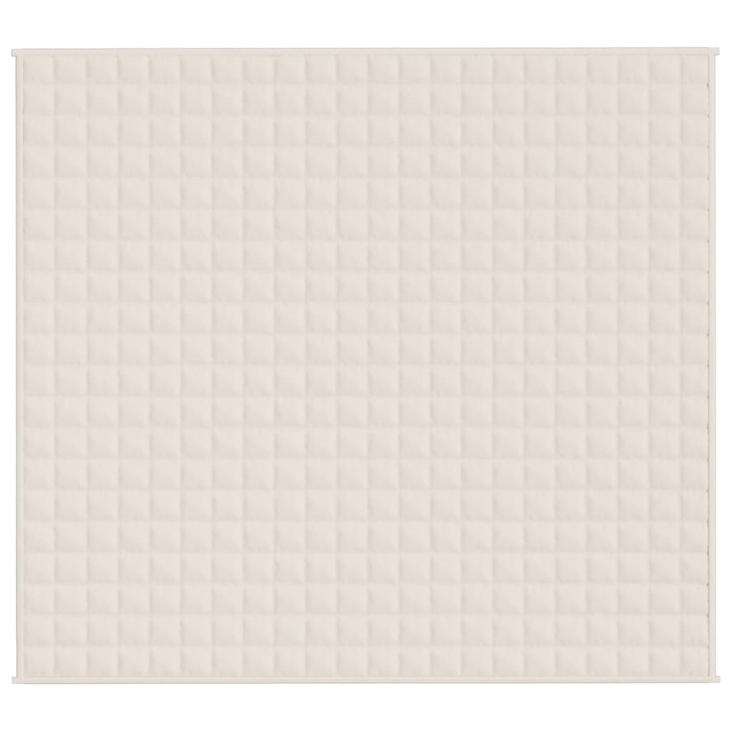 Couverture lestée Crème clair 200x230 cm 9 kg Tissu