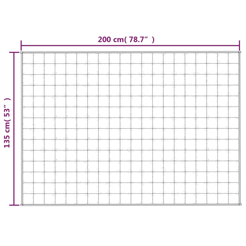 Gewichtsdecke Blau 135x200 cm 10 kg Stoff