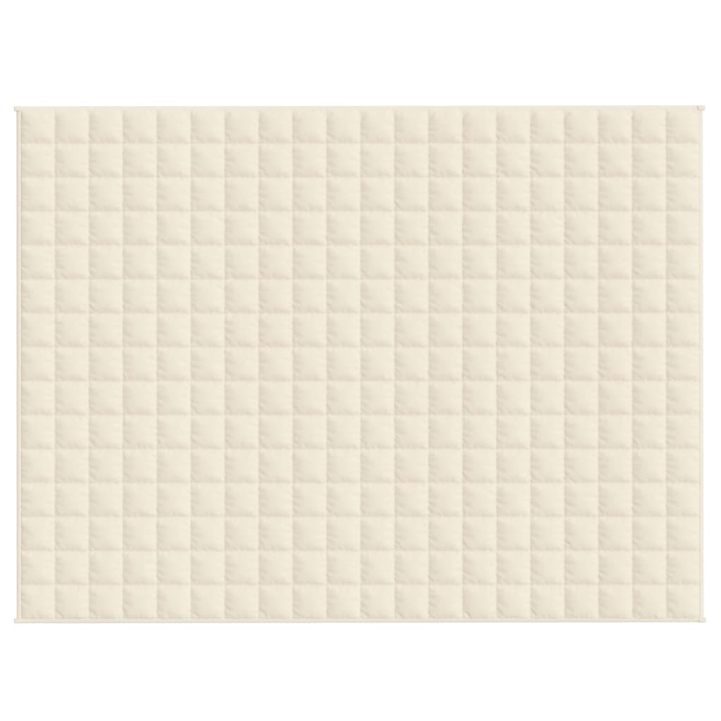 Couverture lestée Crème clair 152x203 cm 7 kg Tissu