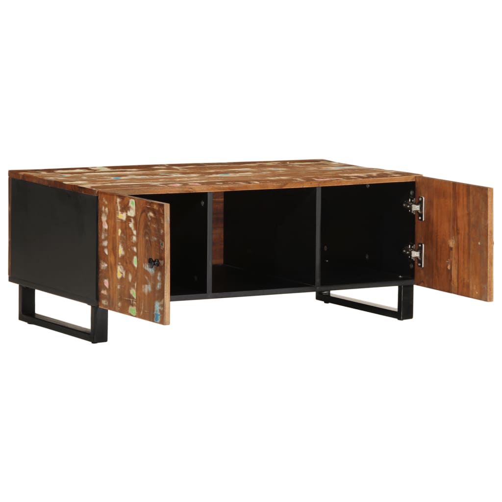 Couchtisch 100x54x40 cm aus recyceltem und verarbeitetem Holz