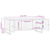 Couchtisch 100x54x40 cm aus recyceltem und verarbeitetem Holz