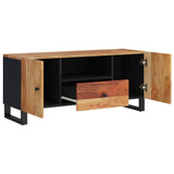 Meuble TV 105x33,5x46 cm bois d'acacia solide et d'ingénierie