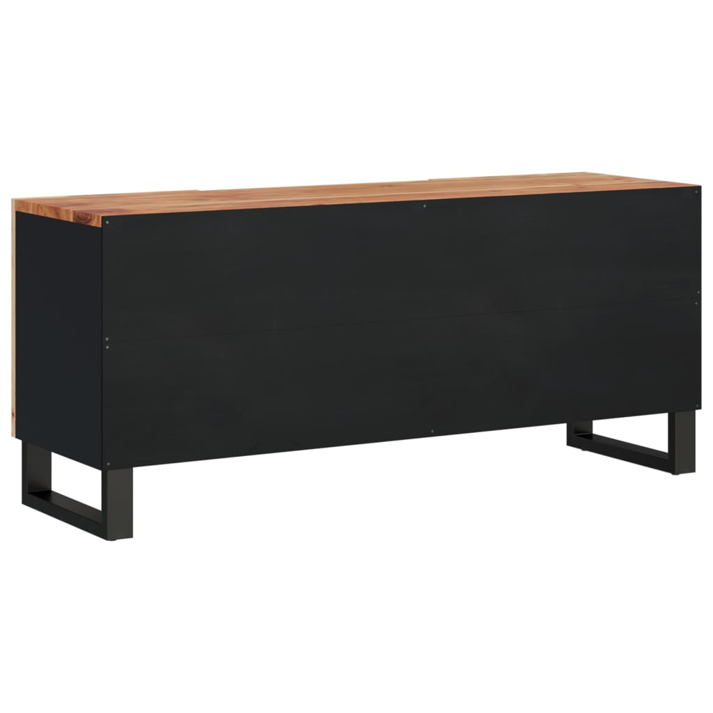 Meuble TV 105x33,5x46 cm bois d'acacia solide et d'ingénierie