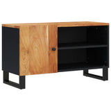 Meuble TV 80x33x46 cm bois d'acacia solide et d'ingénierie