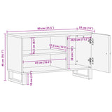 Meuble TV 80x33x46 cm bois de récupération et d'ingénierie