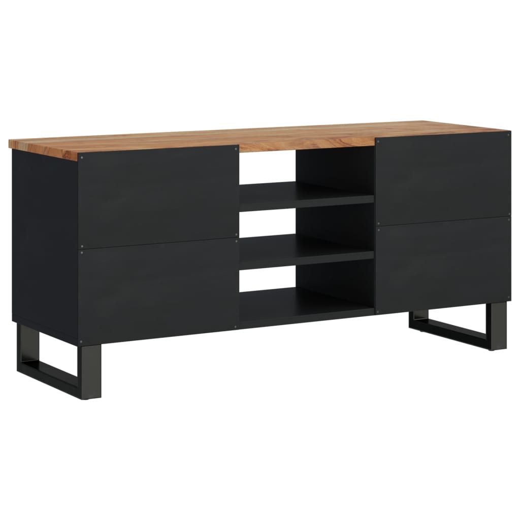 Meuble TV 100x33x46 cm bois d'acacia solide et d'ingénierie