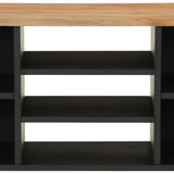 Meuble TV 100x33x46 cm bois d'acacia solide et d'ingénierie