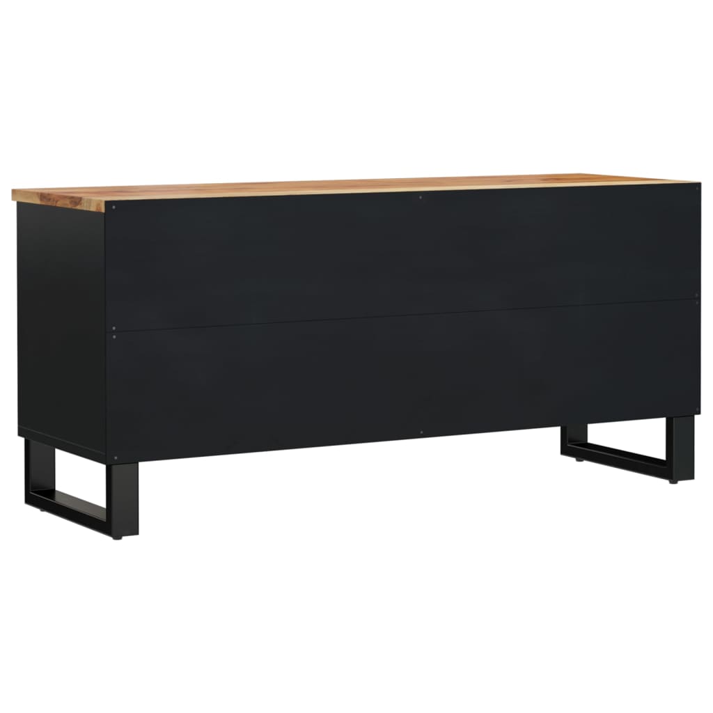 Meuble TV 100x33x46 cm bois d'acacia solide et d'ingénierie