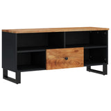 Meuble TV 100x33x46 cm bois d'acacia solide et d'ingénierie