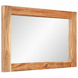 Miroir 70x50 cm bois massif d'acacia et verre